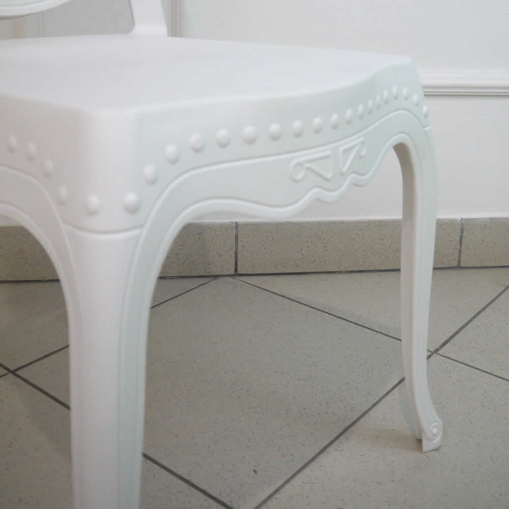 Sedia Vanity Bianca In Plastica